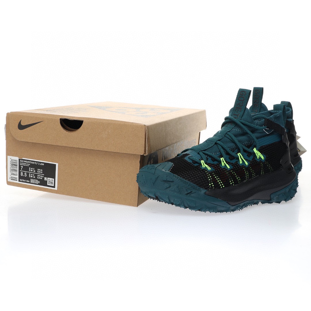 NIKE ACG Mountain Fly GTX SE Mid"Black/Volt"ACG山脈2代系列中幫戶外登山越跑徒步休閒運動鞋「網布黑石綠螢光綠」