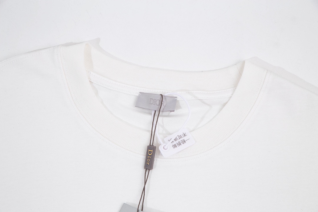 【 DIOR 】23夏季新款胸前LOGO字母印花简约休闲宽松短袖T恤男女同款