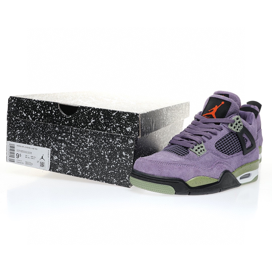 Nike Wmns Air Jordan 4 Retro"Canyon Purple"AJ4代麂皮紫小丑