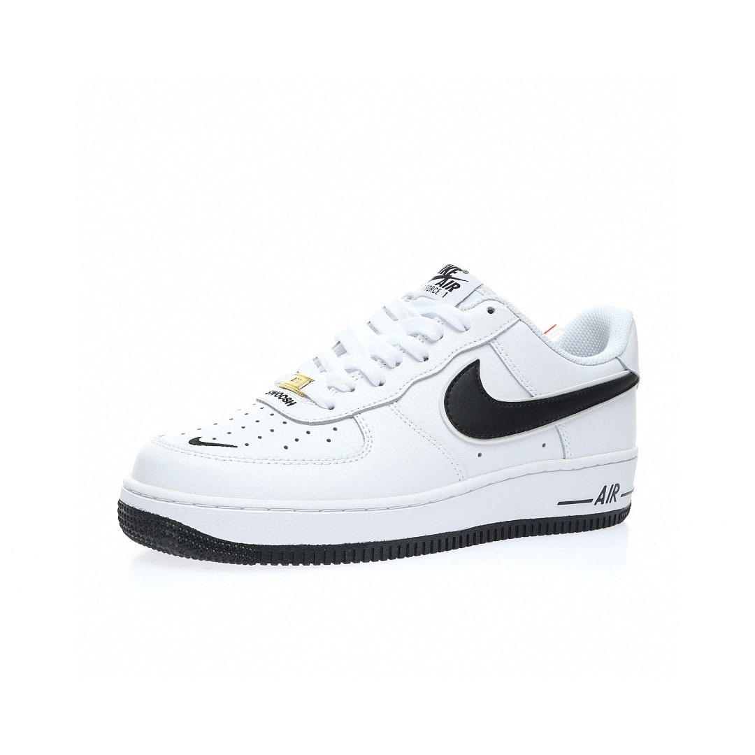 Nike Air Force 1 “皮革白黑刺繡小鉤子”