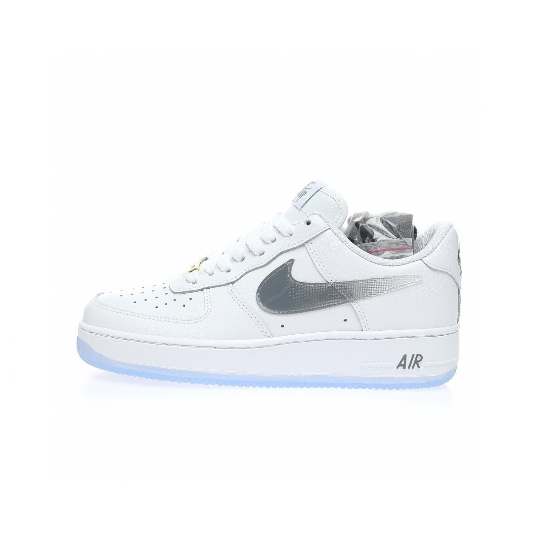Nike Air Force 1 “皮革白深灰漸變鉤子”
