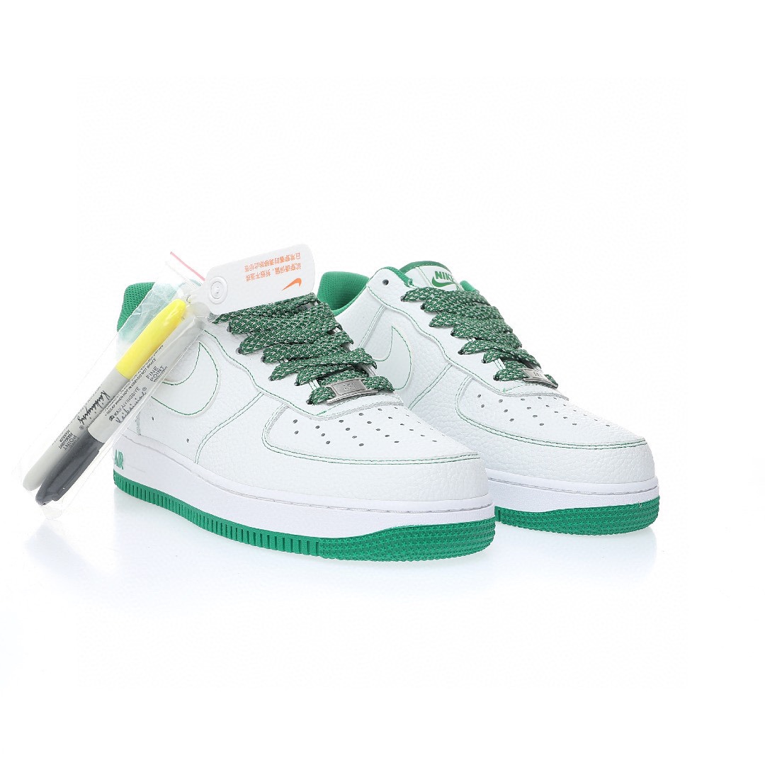Nike Air Force 1 “皮革白深綠3M天使反光”