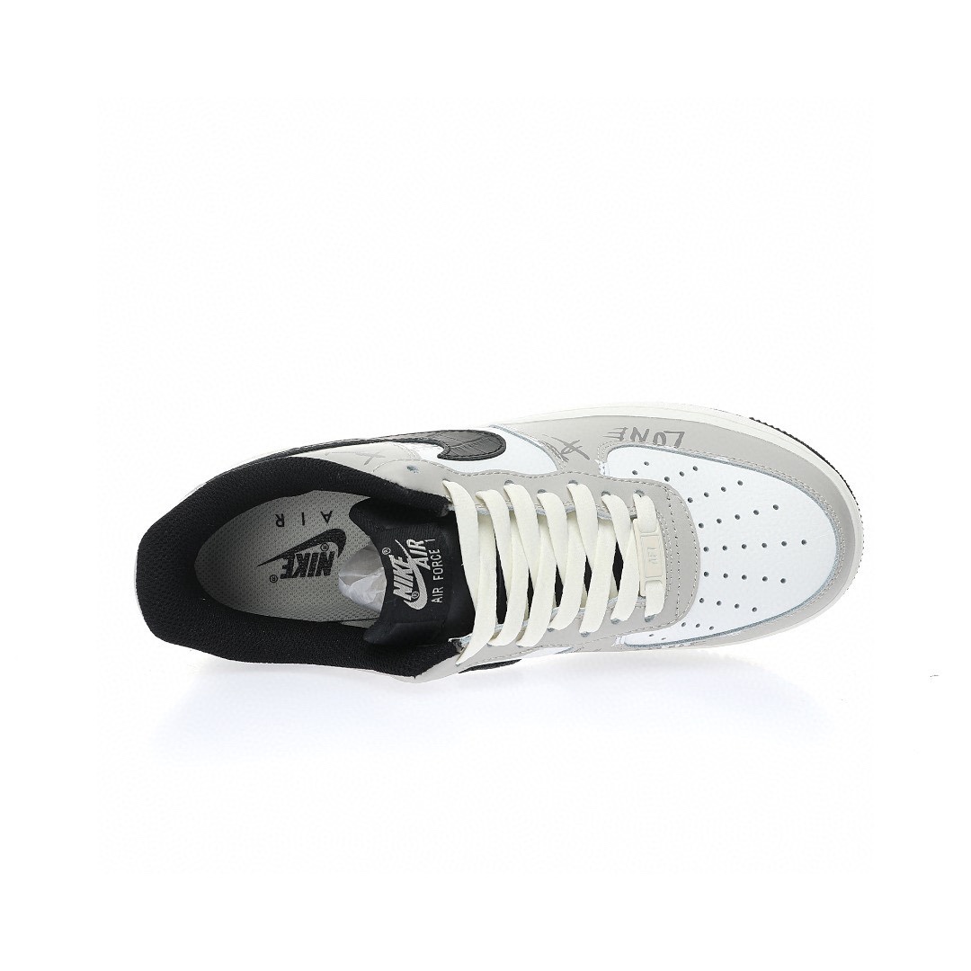 Nike Air Force 1 “淺灰白黑腰果花XX塗鴉”