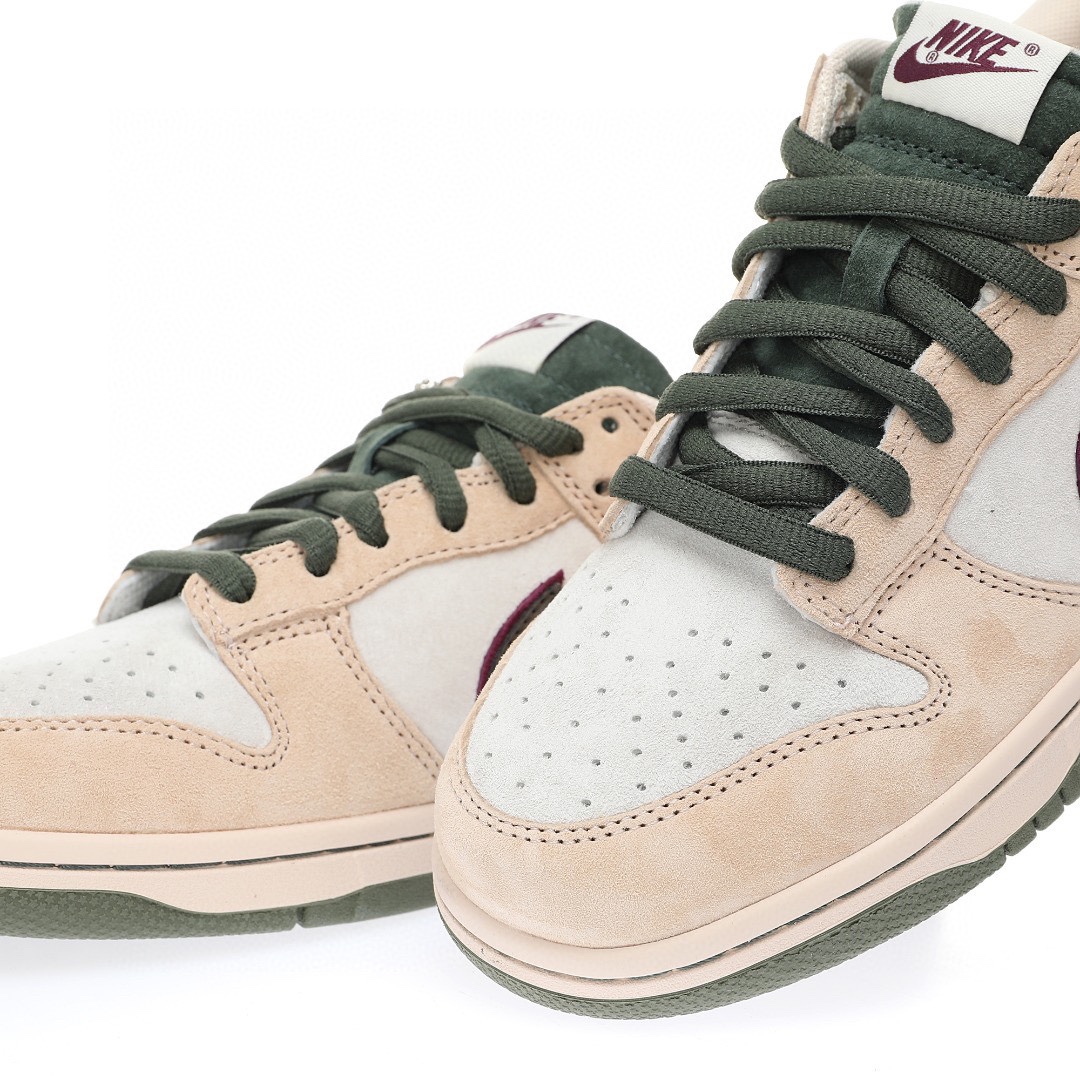 Dunk Low “淺灰黑橄欖綠三槓刺繡雙鉤”