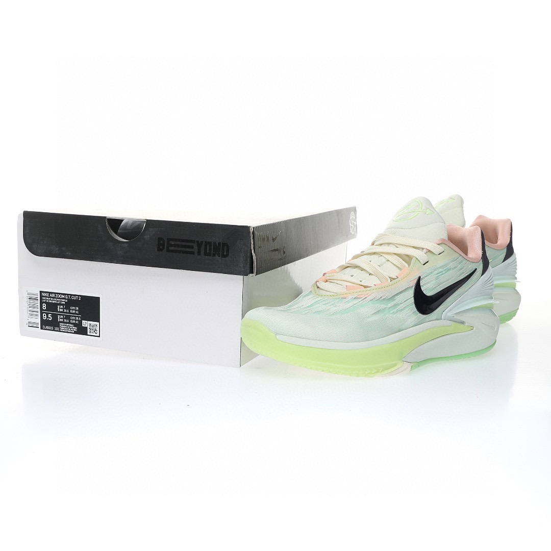 Nike Air Zoom GT Cut 2 EP"Barely Green"超跑級2代低幫休閒運動籃球鞋「淺綠橘黑」