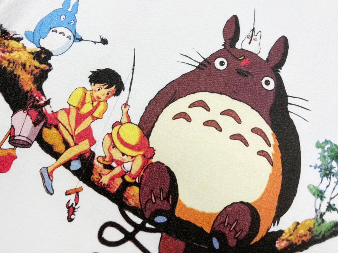 LOEWE/羅意威 23SS新款 龍貓logo圖案字母純色休閒短袖男T恤女