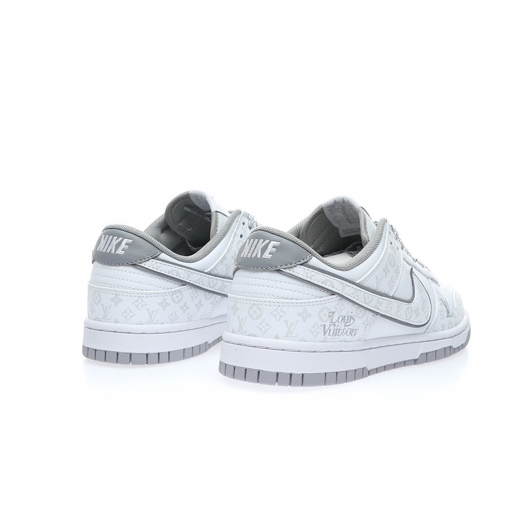 Dunk Low “皮革白灰LV老花”