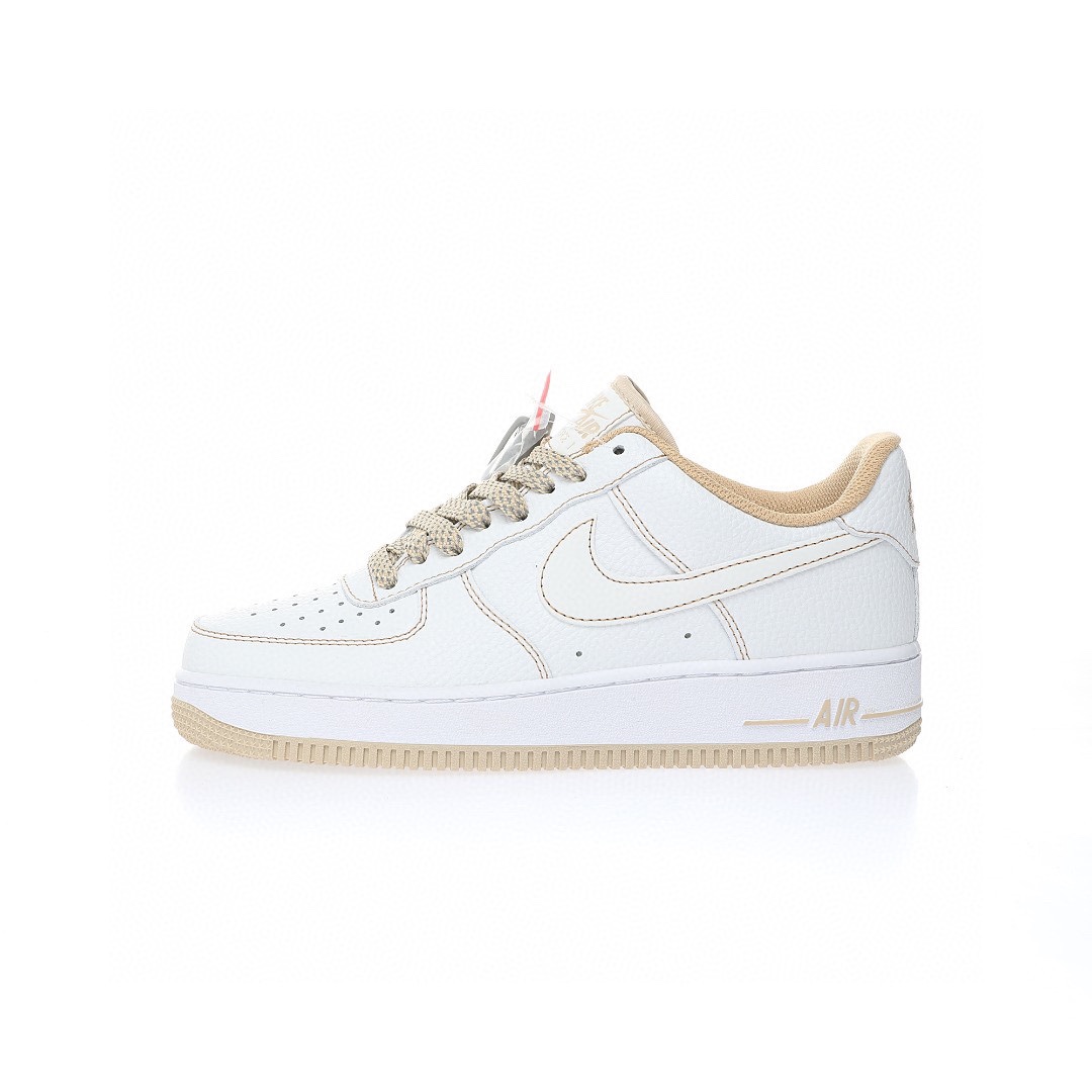 Nike Air Force 1 “白淺棕簽名塗鴉”
