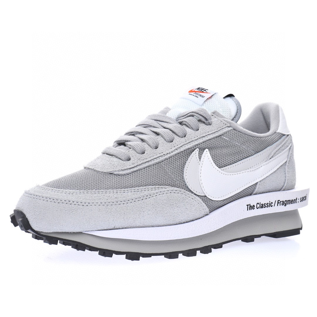 Fragment Design x Sacai x Nike LDWaffle"Wolf Grey"翻毛閃電元祖灰白雙鈎子