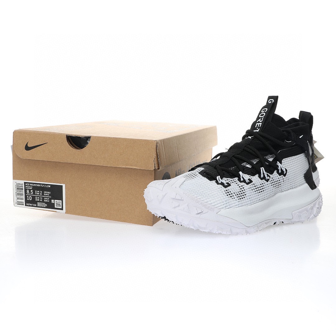 NIKE ACG Mountain Fly GTX SE Mid"White/Black"ACG山脈2代系列中幫戶外登山越跑徒步休閒運動鞋「網布白黑」