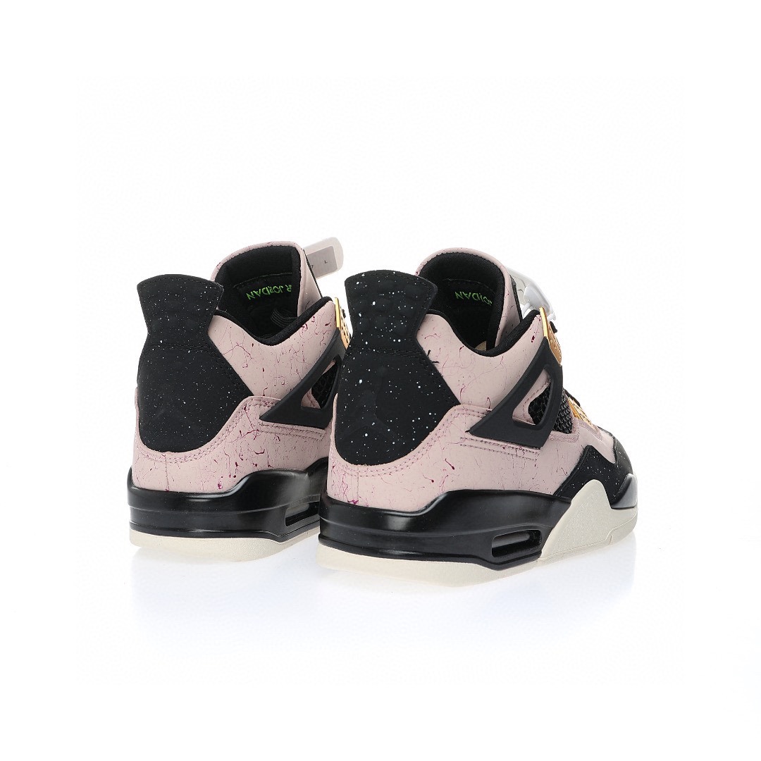 Nike Wmns Air Jordan 4 Retro"Silt Red 黑粉金扣熱熔岩大理石紋