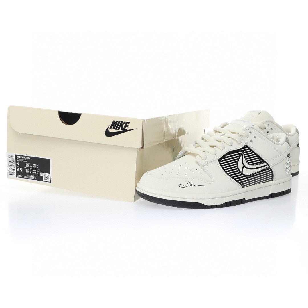 Dunk Low “皮革奶白黑皮卡丘塗鴉”
