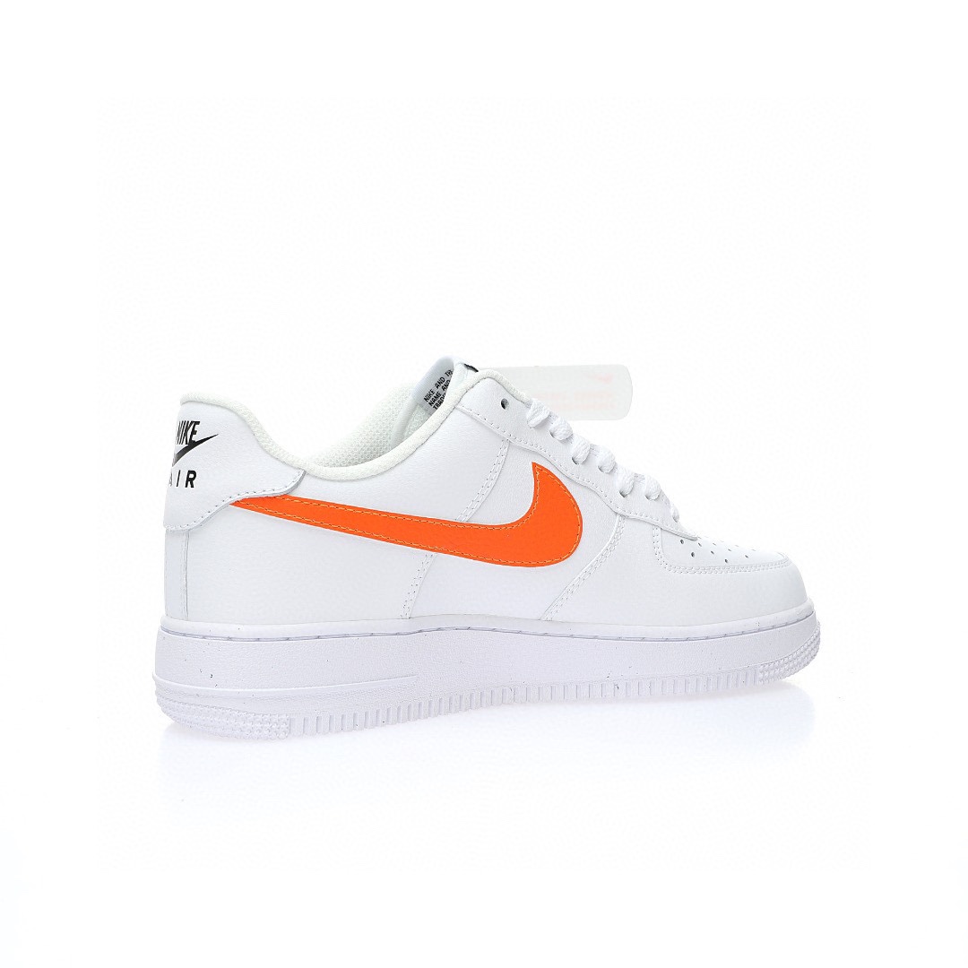 Nike Air Force 1 皮革白黃橙雙鈎