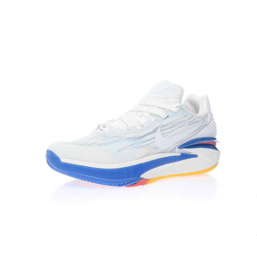 Nike Air Zoom GT Cut 2 EP"Summit White Blue"超跑级2代低帮休闲运动篮球鞋“顶峰白宝蓝红黄”