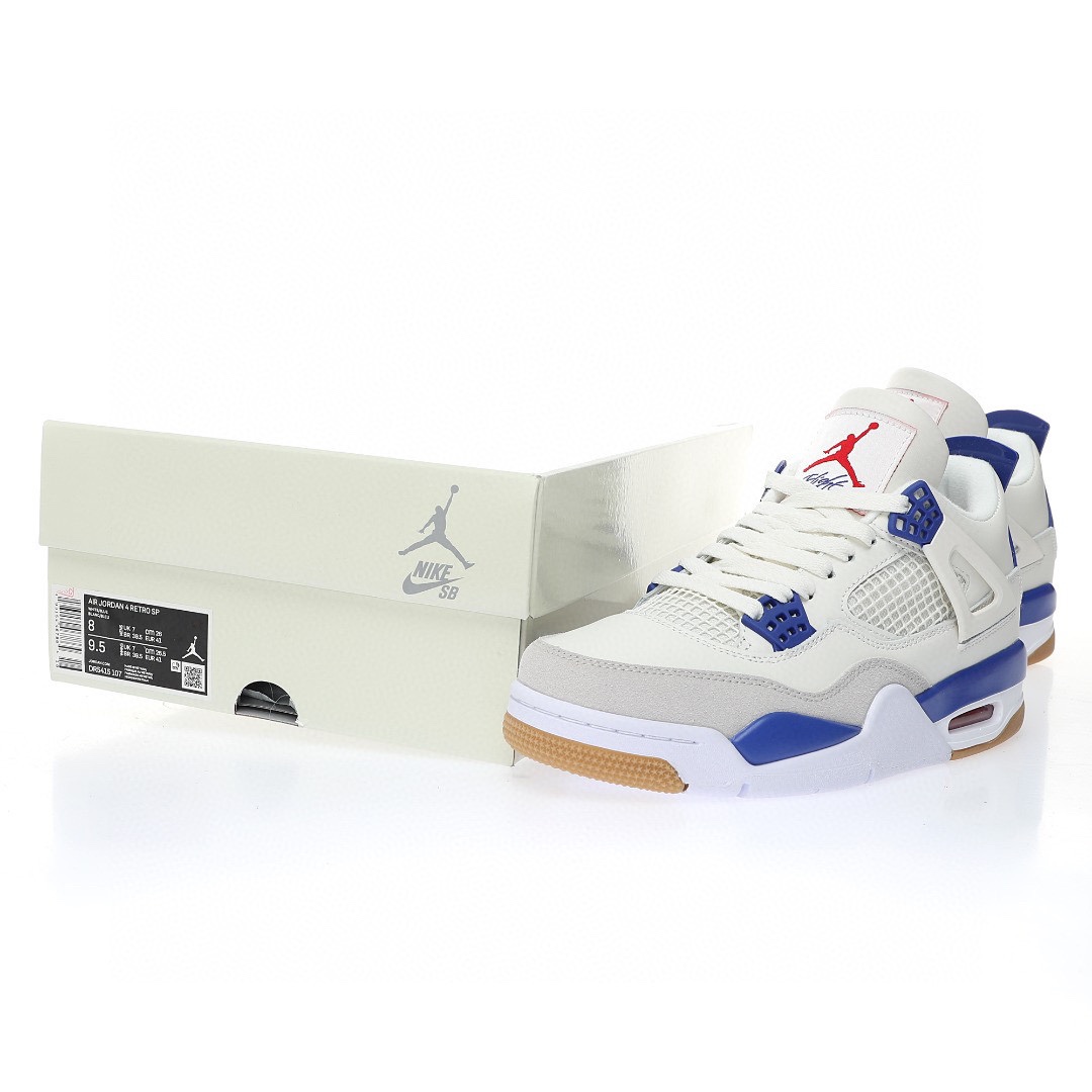 Nike SB x Air Jordan 4 Retro SP"Blue Sapphire 聯名白藍生膠