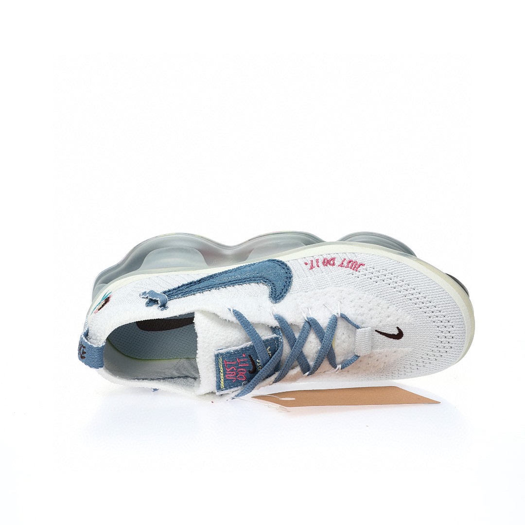 Nike Wmns Air Max Scorpion Flyknit SE"Just Do It 針織白粉牛仔淺藍