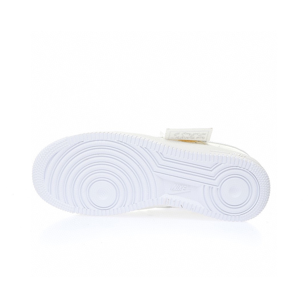 Nike Air Force 1 「米白寶藍黃笑臉綁繩」