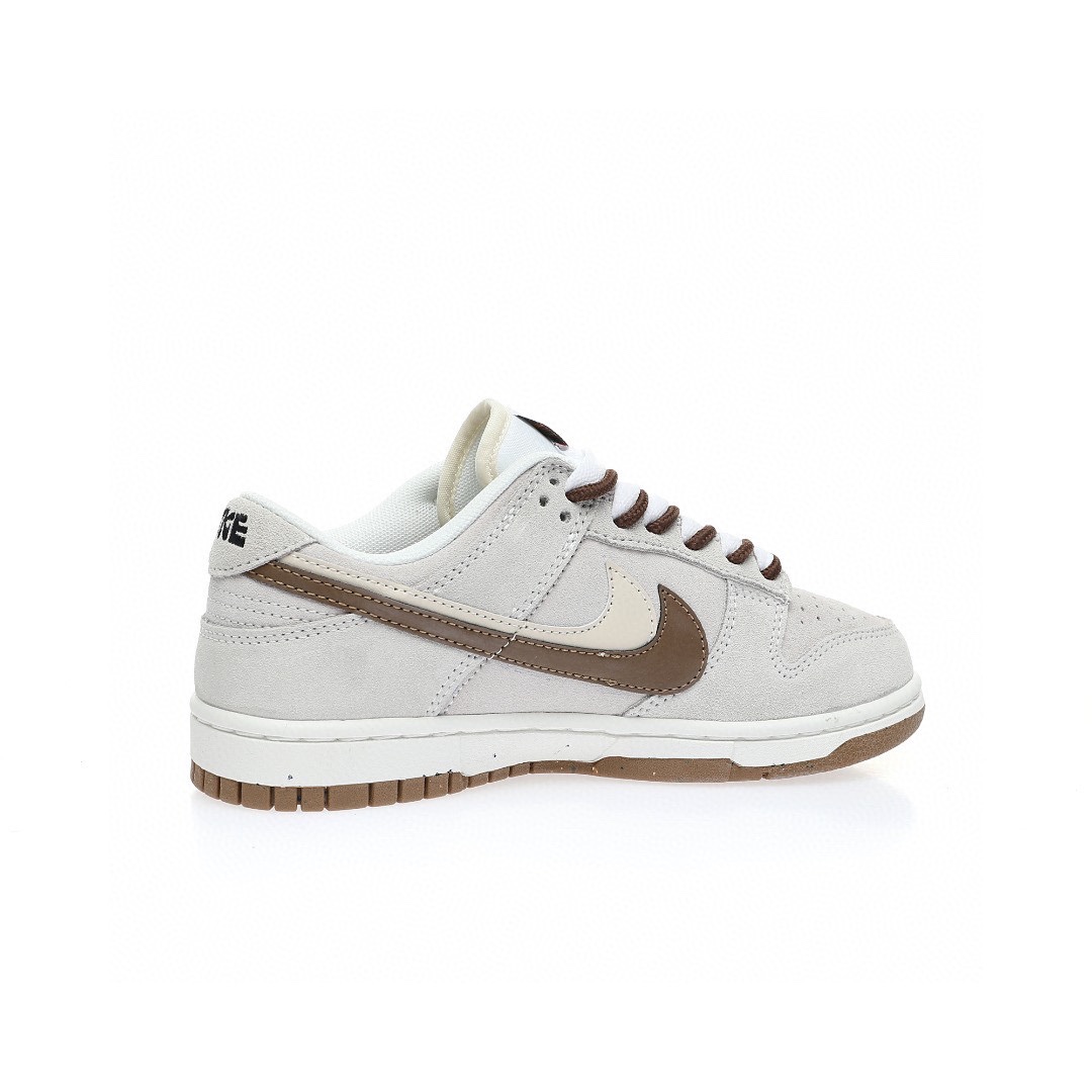 Dunk Low “麂皮淺灰摩卡棕雙鉤”