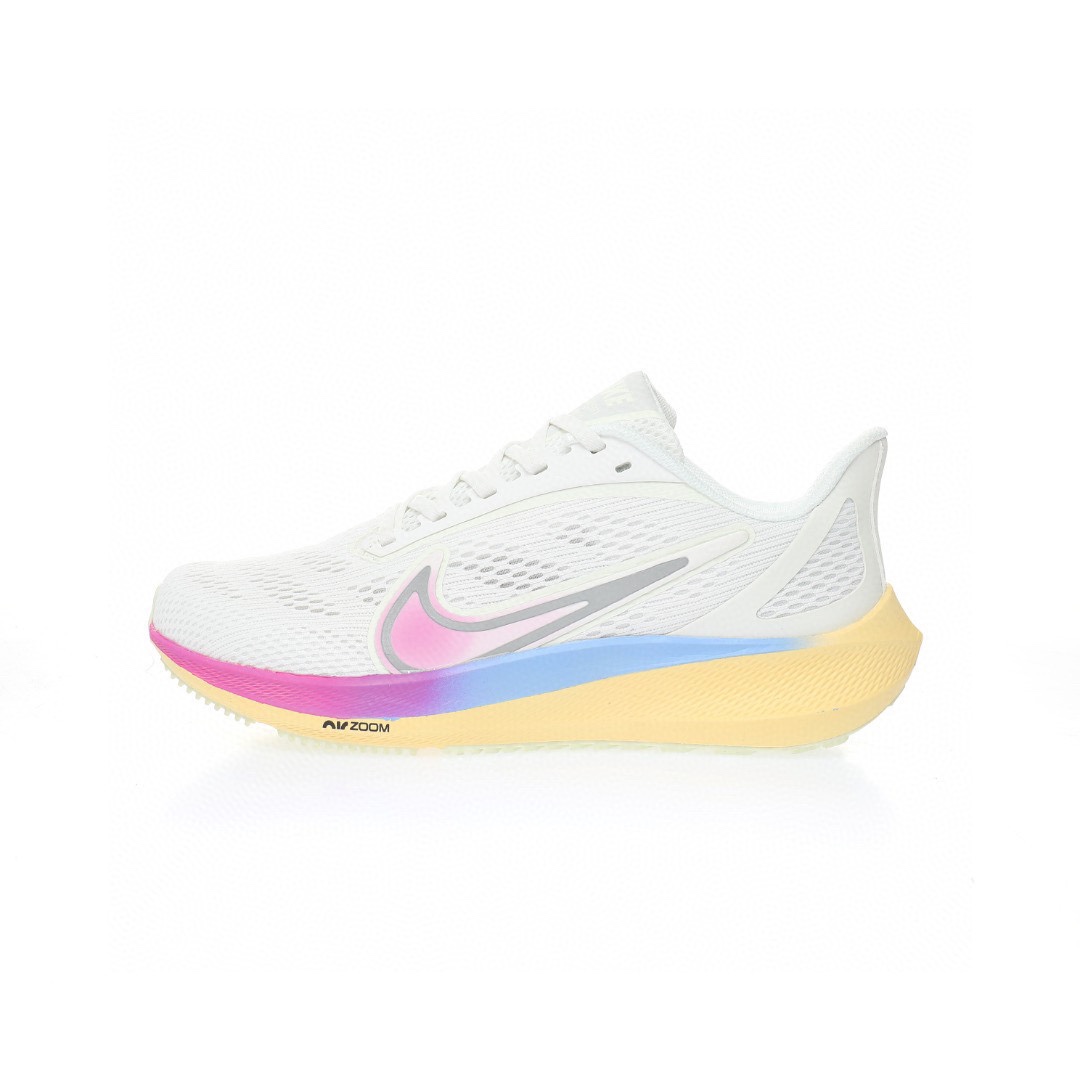 Nike Air Zoom Pegasus 39代超級飛馬渦輪增壓馬拉松休閒運動慢跑鞋「網織白紫藍漸變」