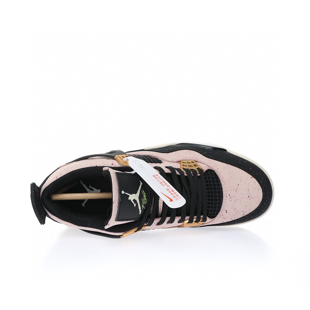 Nike Wmns Air Jordan 4 Retro"Silt Red 黑粉金扣熱熔岩大理石紋