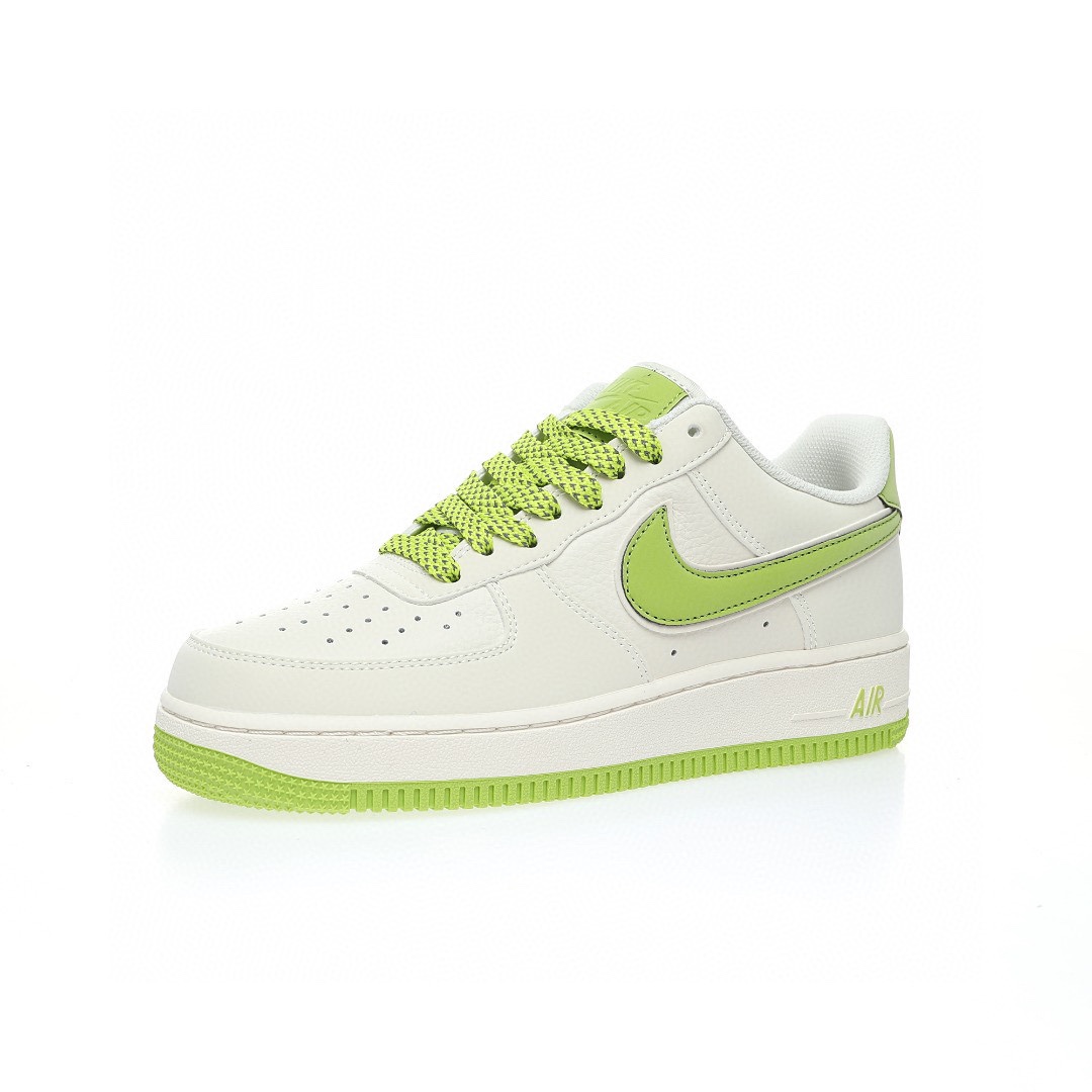 Nike Air Force 1 “皮革米白牛油果綠3M反光疊鉤”