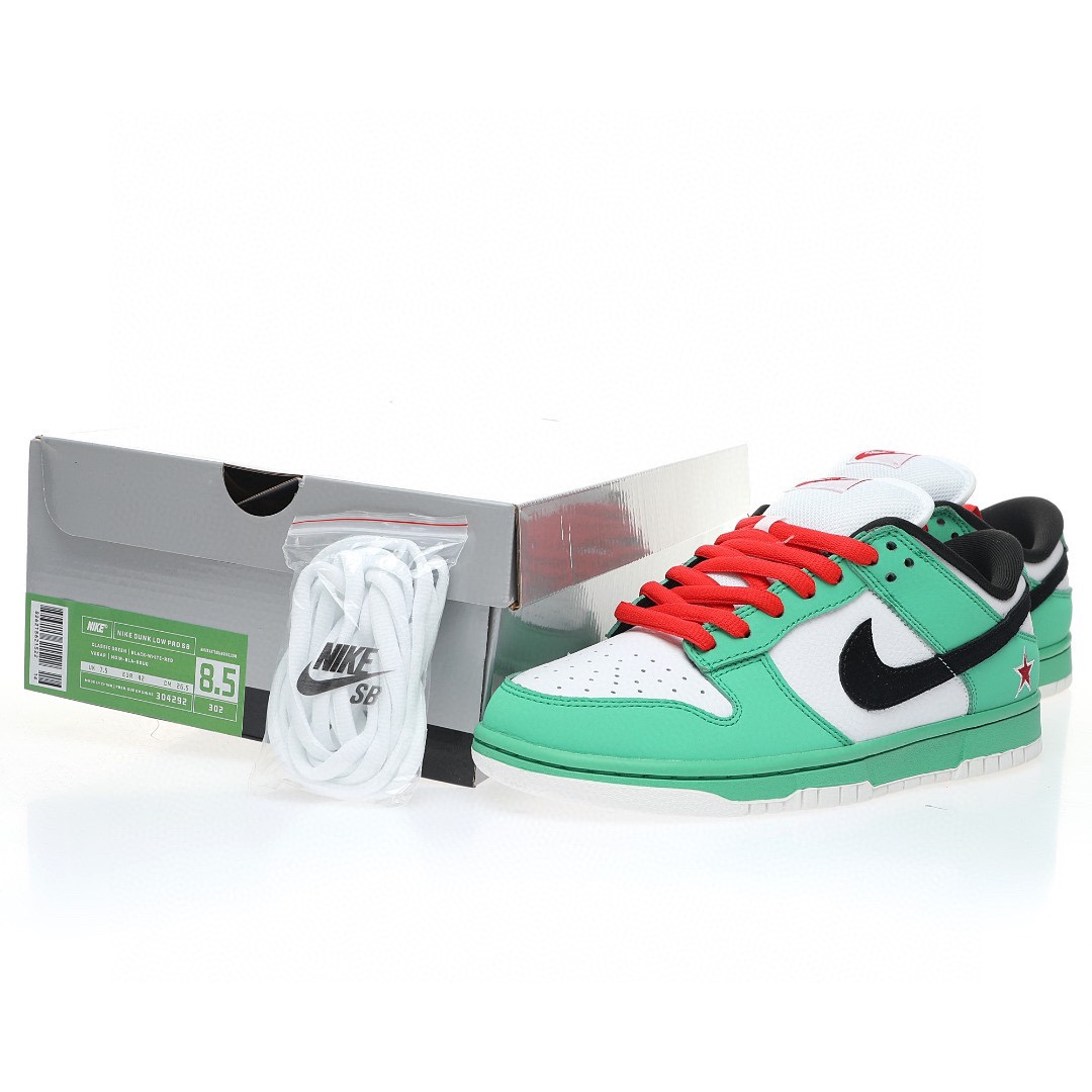 Dunk Low 「皮革白綠喜力」