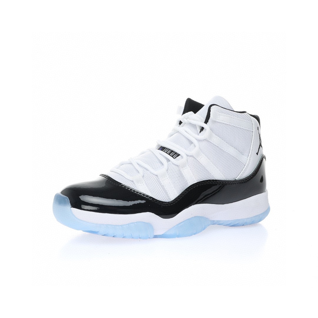 AJ11代邁克爾·喬丹高幫運動文化籃球鞋“OG康扣黑白冰藍”