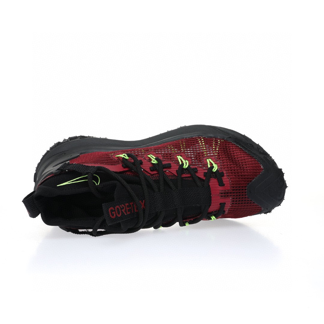 NIKE ACG Mountain Fly GTX SE Mid"Black/Wine Red/Volt"ACG山脈2代系列中幫戶外登山越跑徒步休閒運動鞋「網布黑酒紅螢光綠」
