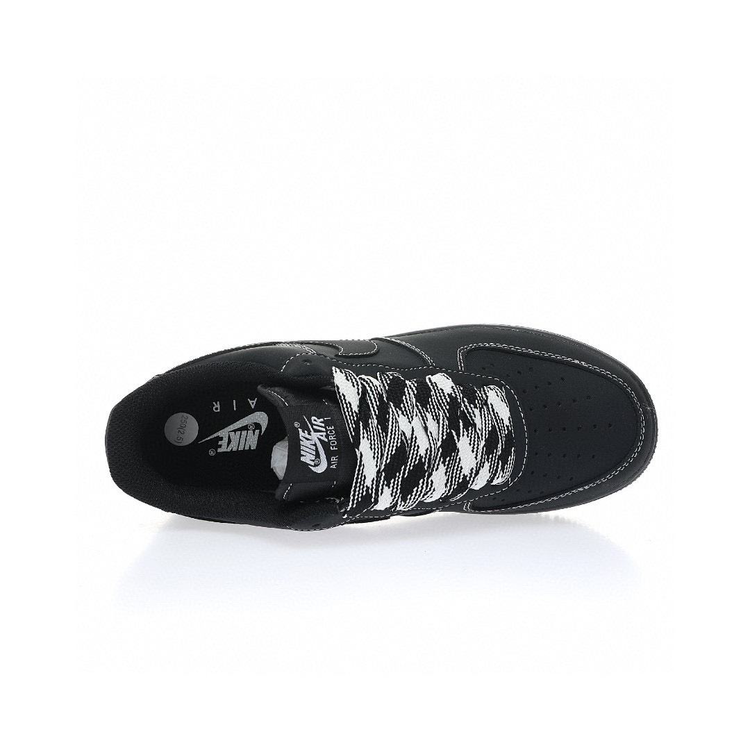 Nike Air Force 1 “黑武士白縫線倒鉤小倒鉤”