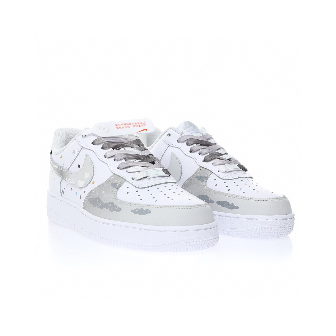 Nike Air Force 1 “白灰雲朵塗鴉”