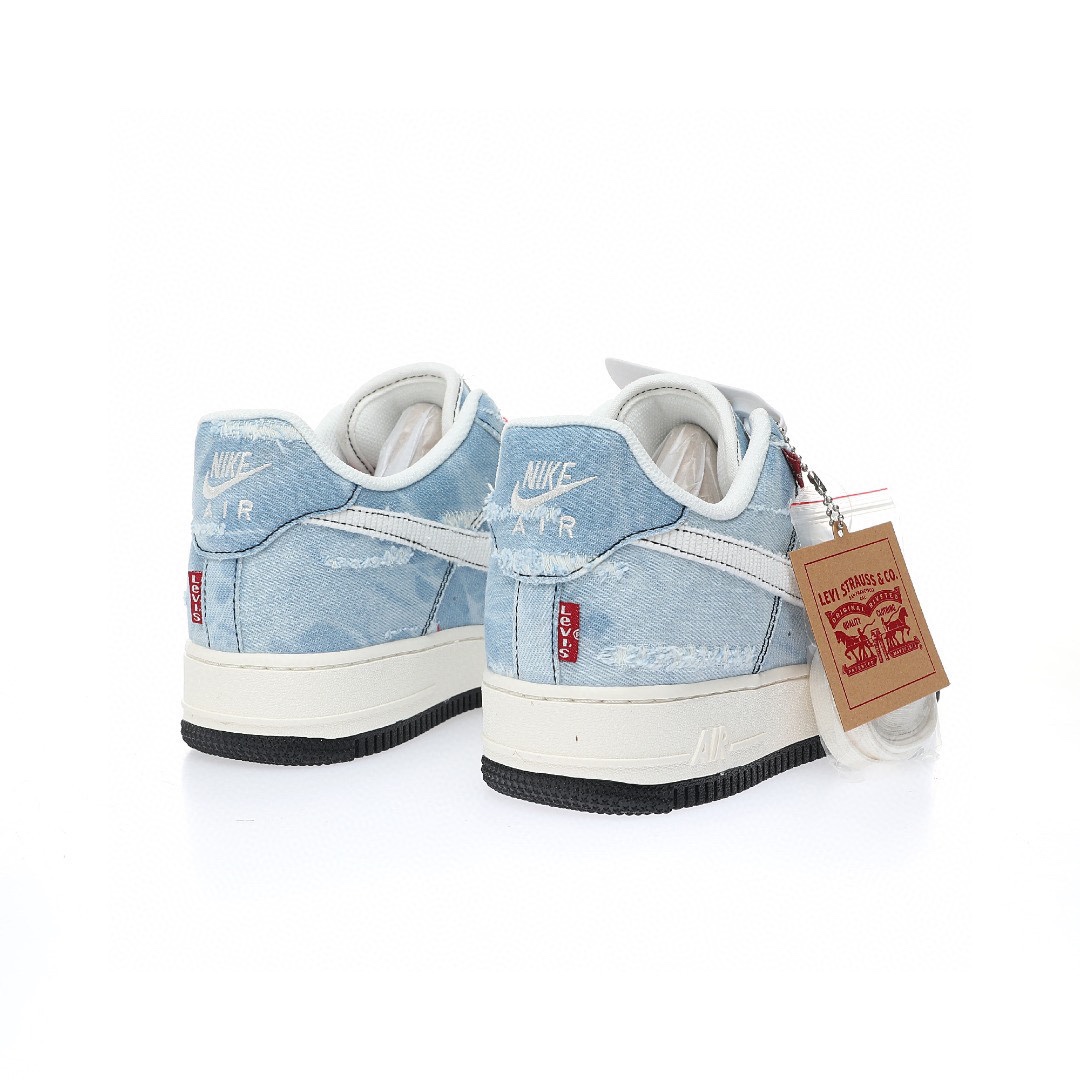 Nike Air Force 1 「水洗淺藍白磨破牛仔布」