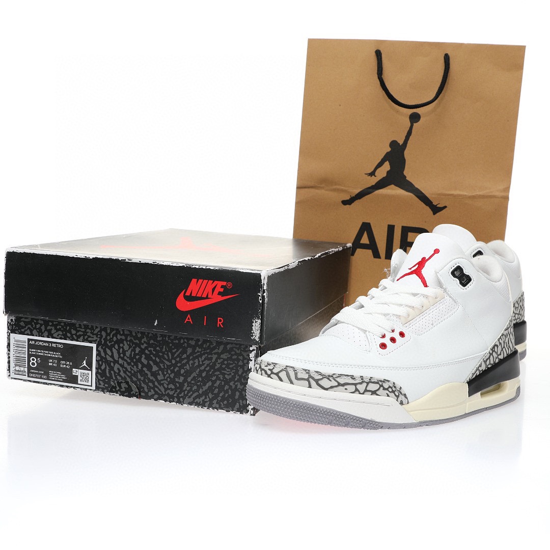 Air Jordan 3 白水泥爆裂紋氧化黃