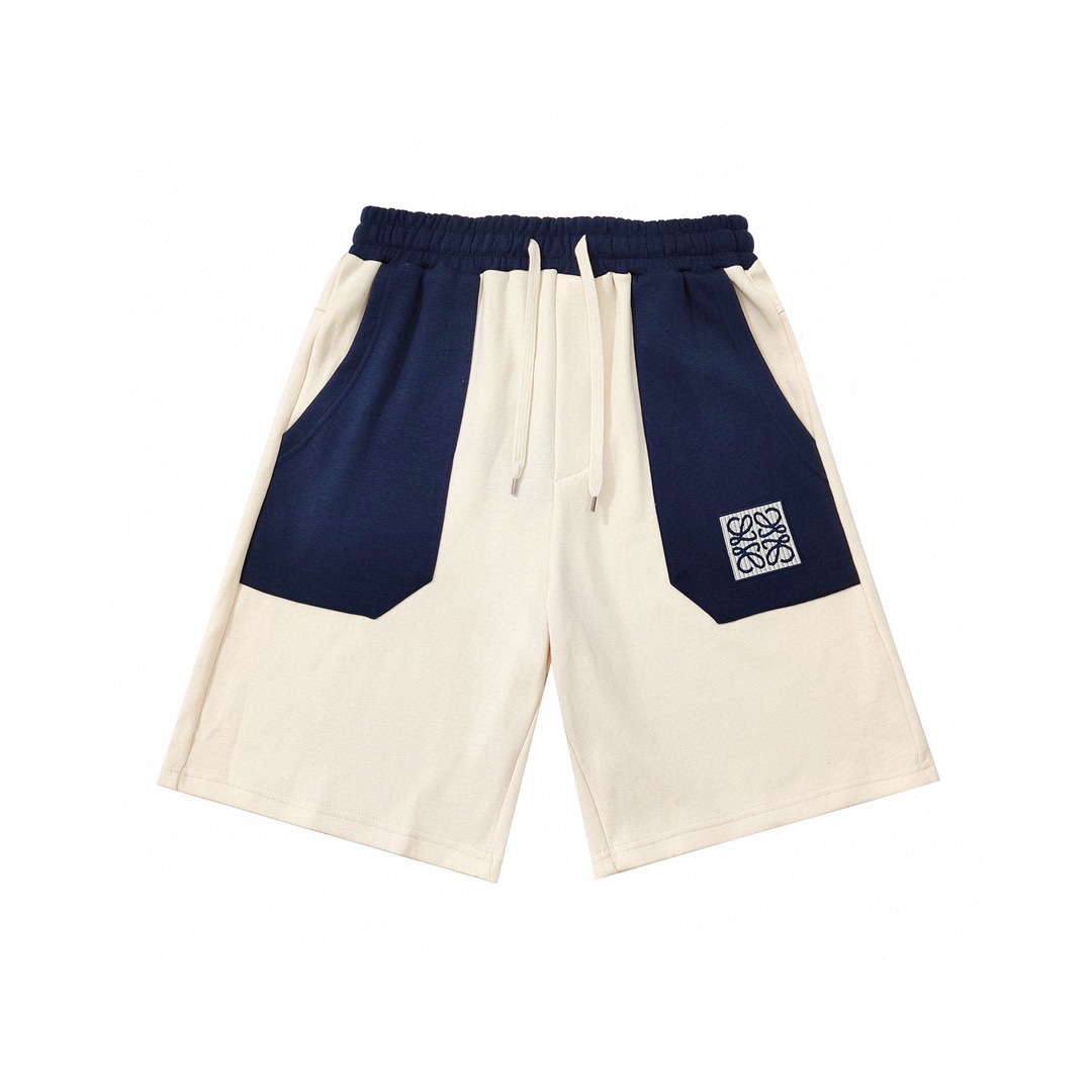 LOEWE罗意威大口袋龙猫拼色刺绣短裤「女」