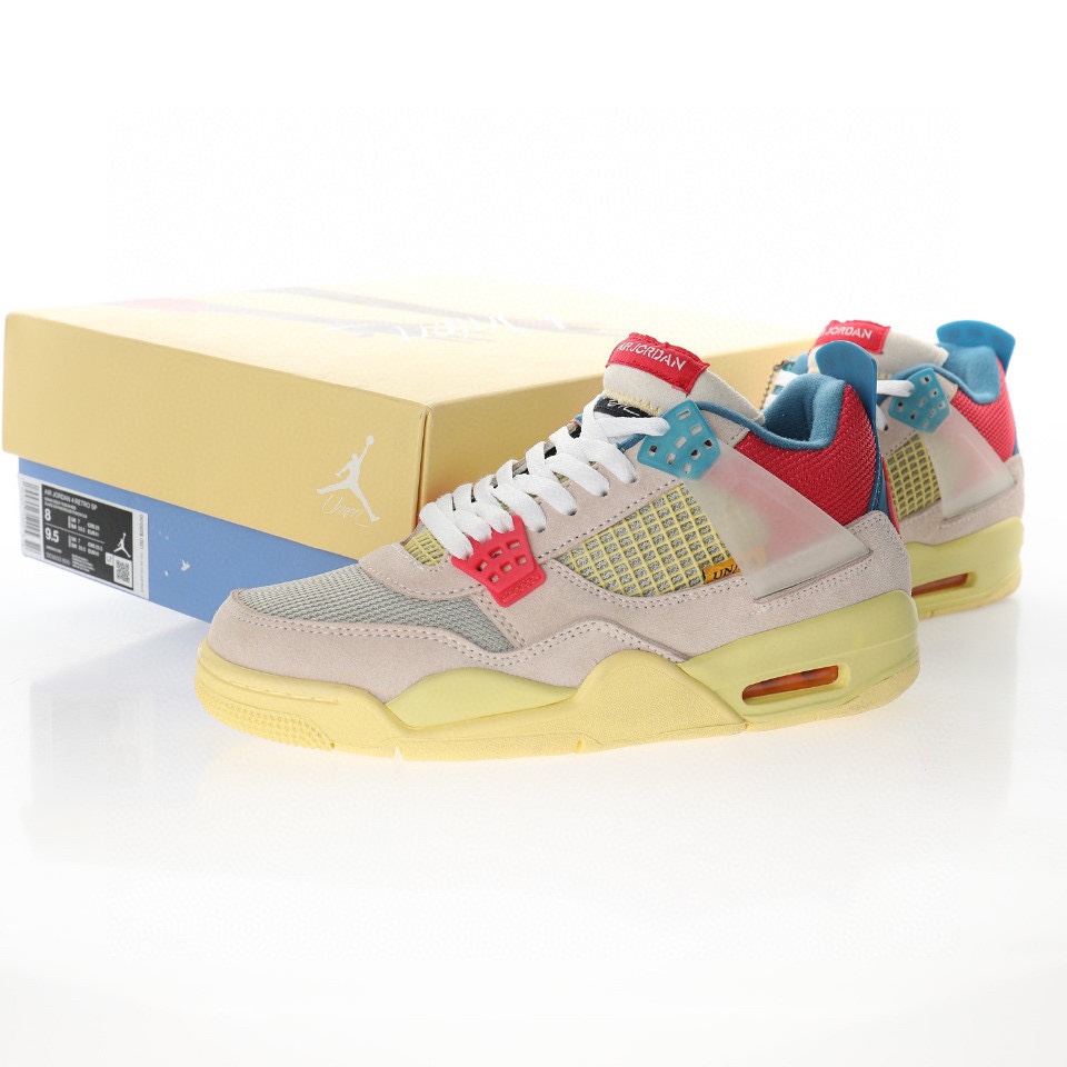 Union LA x Nike Air Jordan 4 Retro SP"Guava Ice"邁克爾·喬丹AJ4代中幫復古休閒運動文化籃球鞋「騎士南海岸粉」