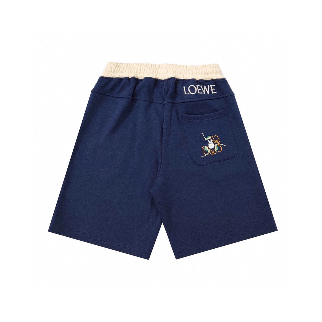 LOEWE罗意威大口袋龙猫拼色刺绣短裤「女」