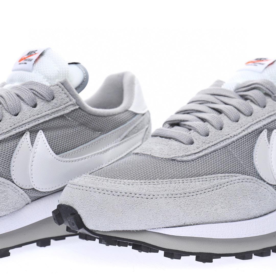 Fragment Design x Sacai x Nike LDWaffle"Wolf Grey"翻毛閃電元祖灰白雙鈎子