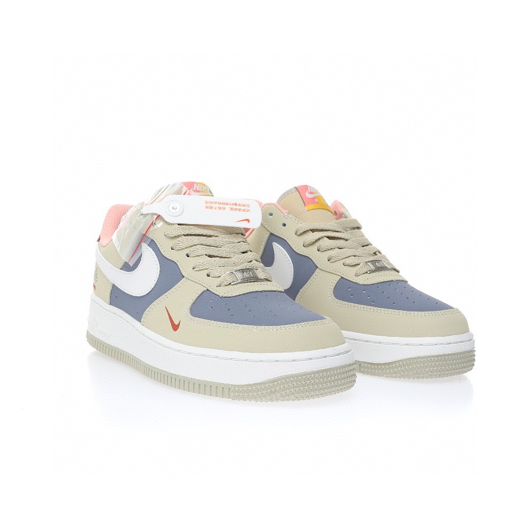 Nike Air Force 1 “拼色米灰紫藍白舊橘鉤子”