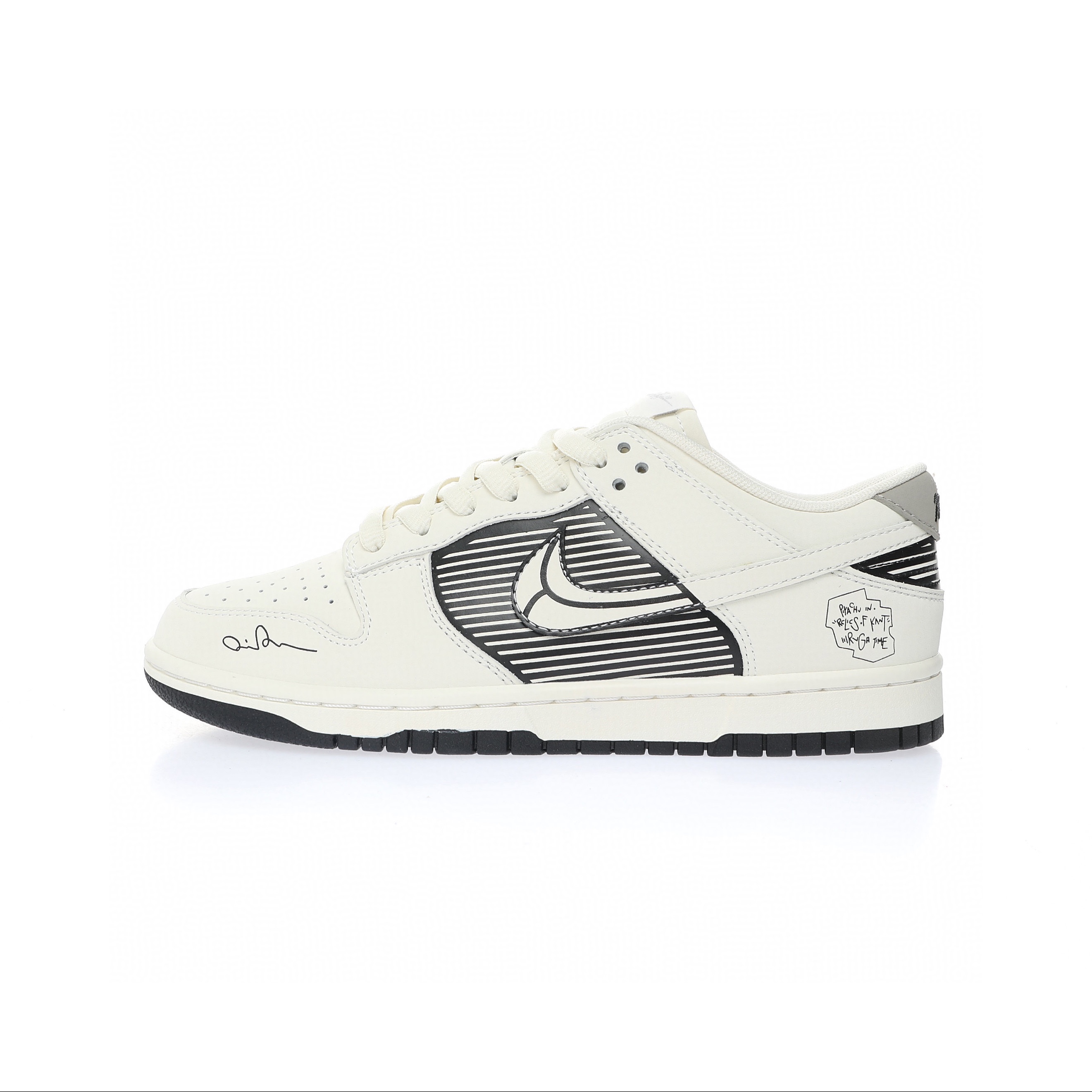 Dunk Low “皮革奶白黑皮卡丘塗鴉”