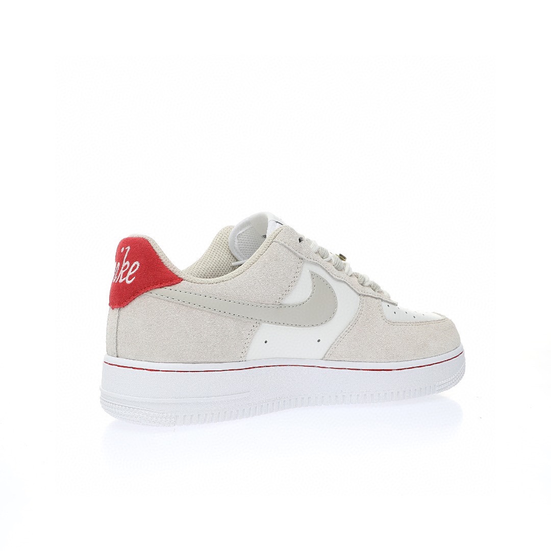 Nike Air Force 1 “拼接米白紅金扣”