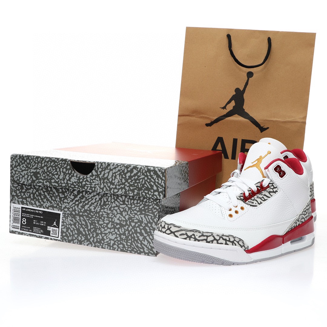 Air Jordan 3 白酒紅雀水泥爆