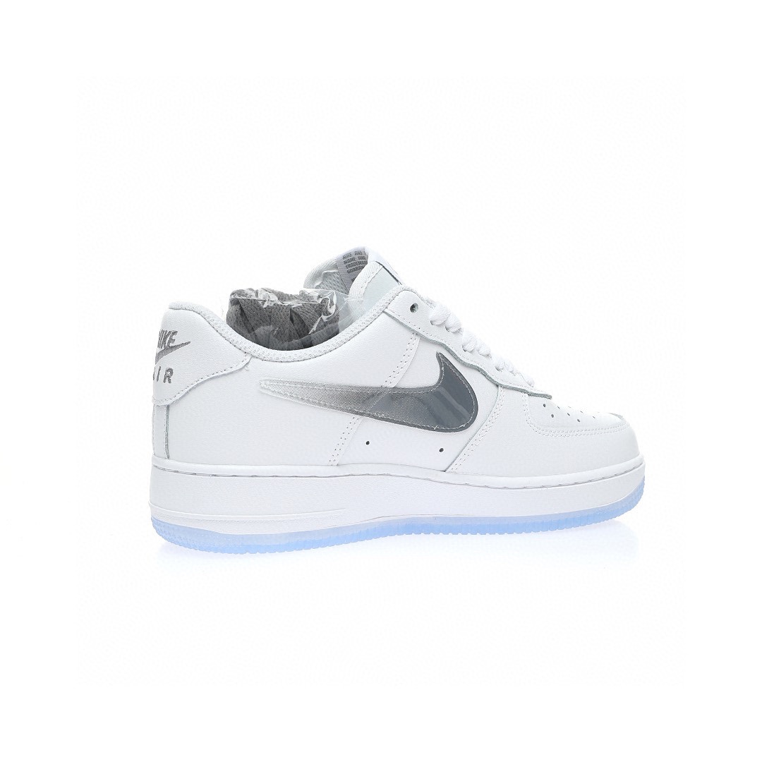 Nike Air Force 1 “皮革白深灰漸變鉤子”