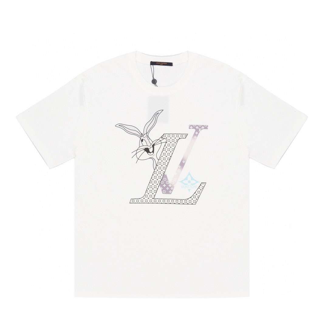Louis Vuitton / LV路易威登卡通兔八哥印花字母T恤短袖
