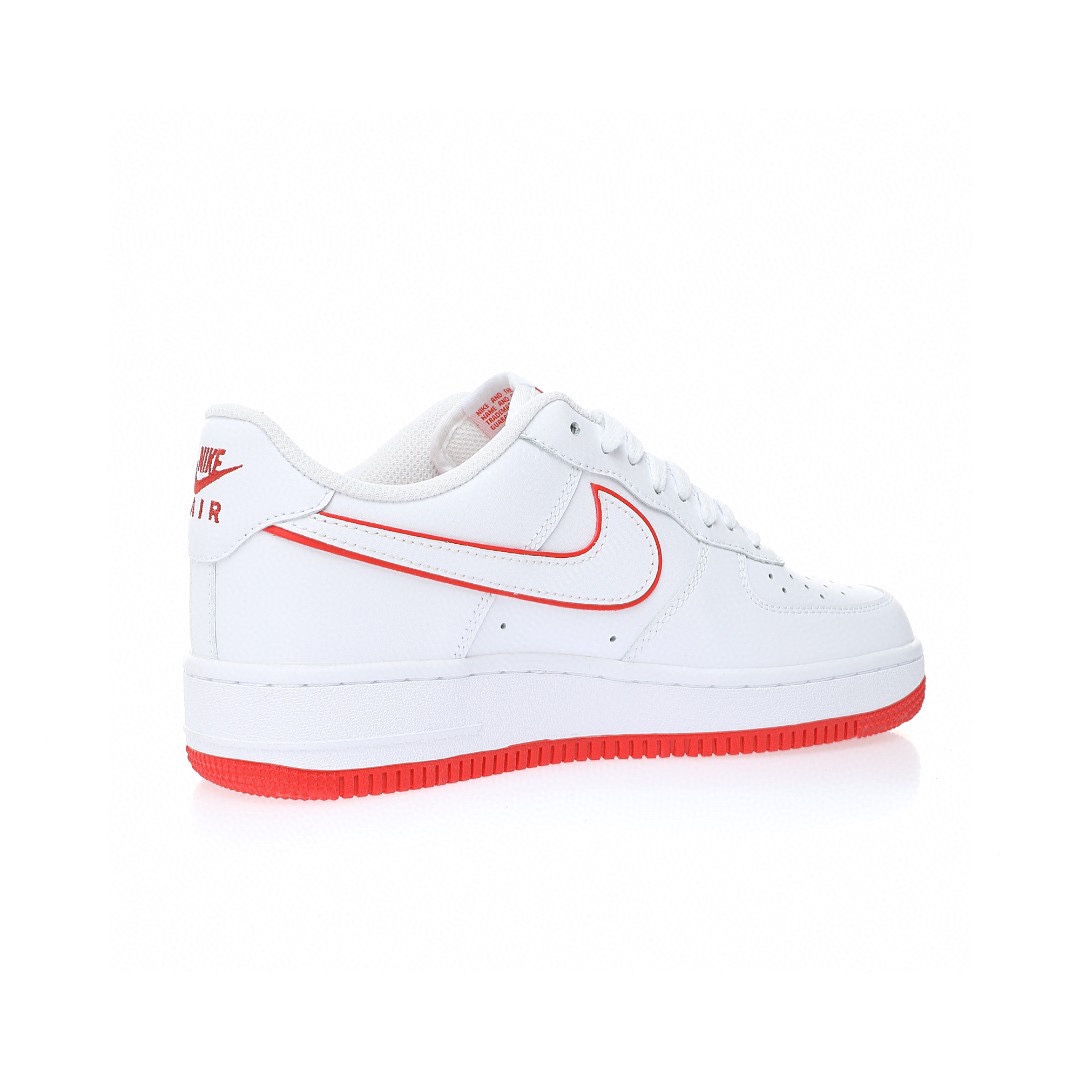 Nike Air Force 1 “皮革白紅疊鉤”