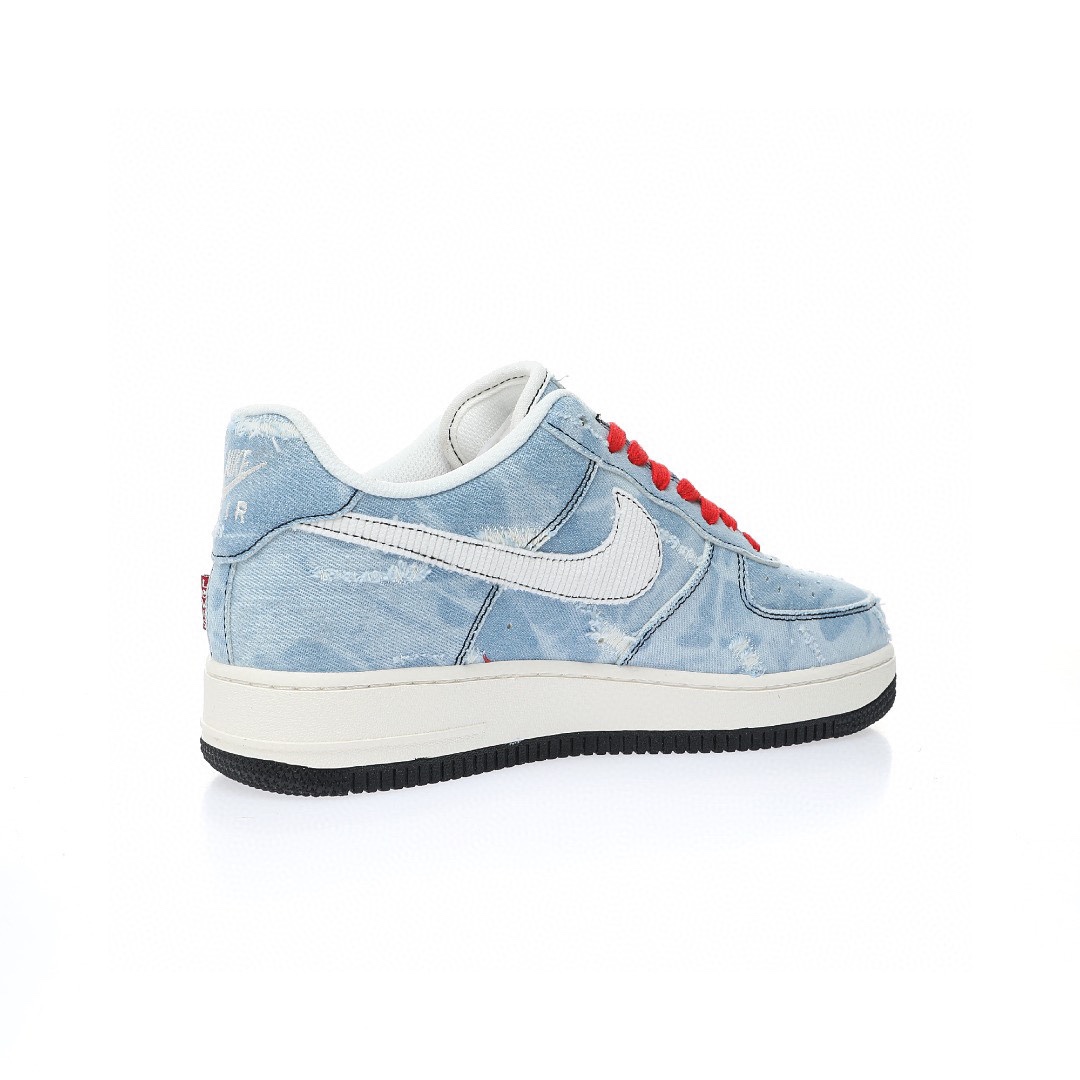 Nike Air Force 1 「水洗淺藍白磨破牛仔布」