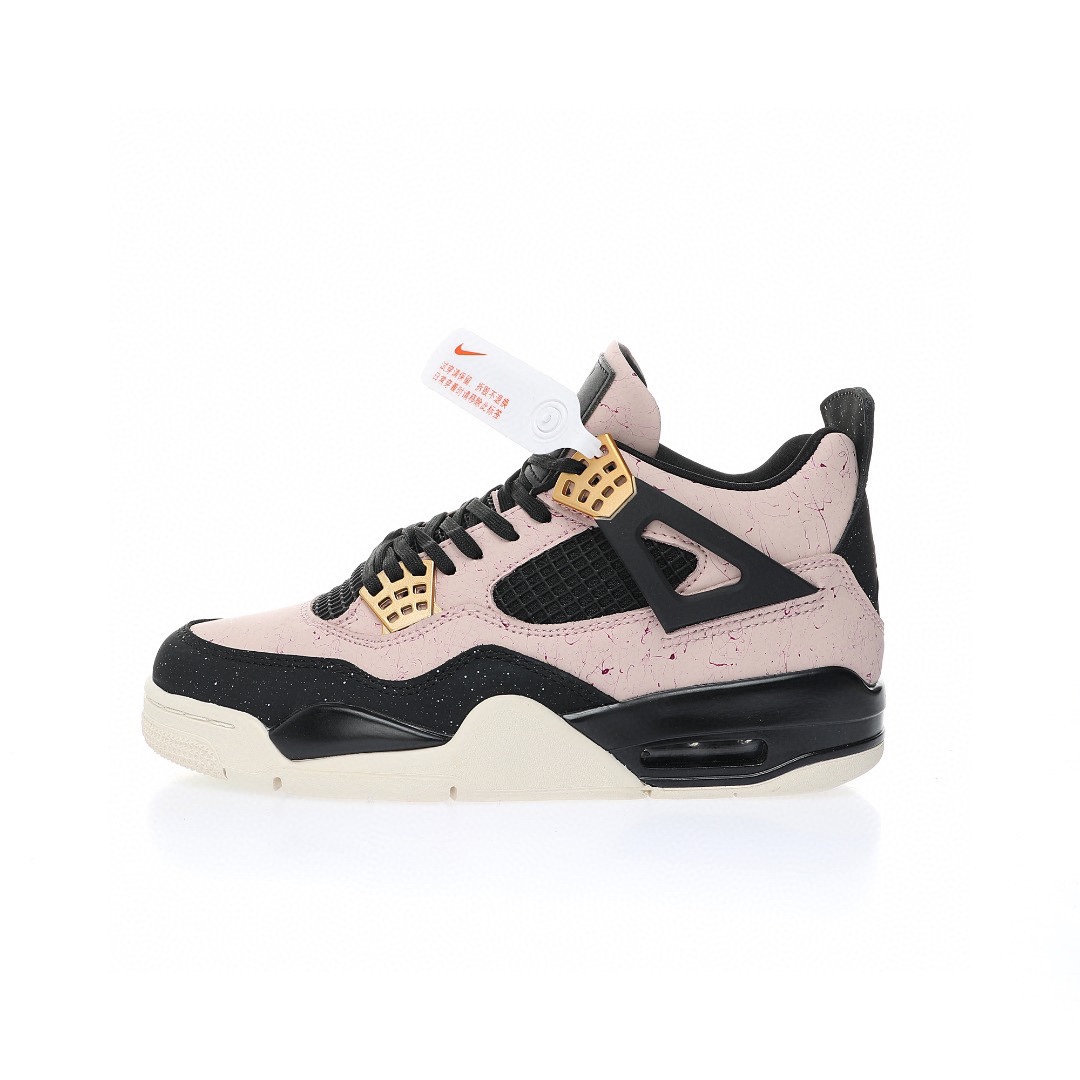 Nike Wmns Air Jordan 4 Retro"Silt Red 黑粉金扣熱熔岩大理石紋