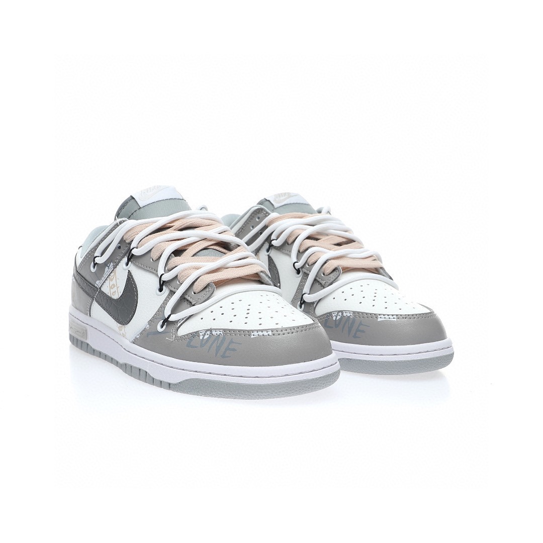 Dunk Low “菸灰白XX塗鴉綁繩”