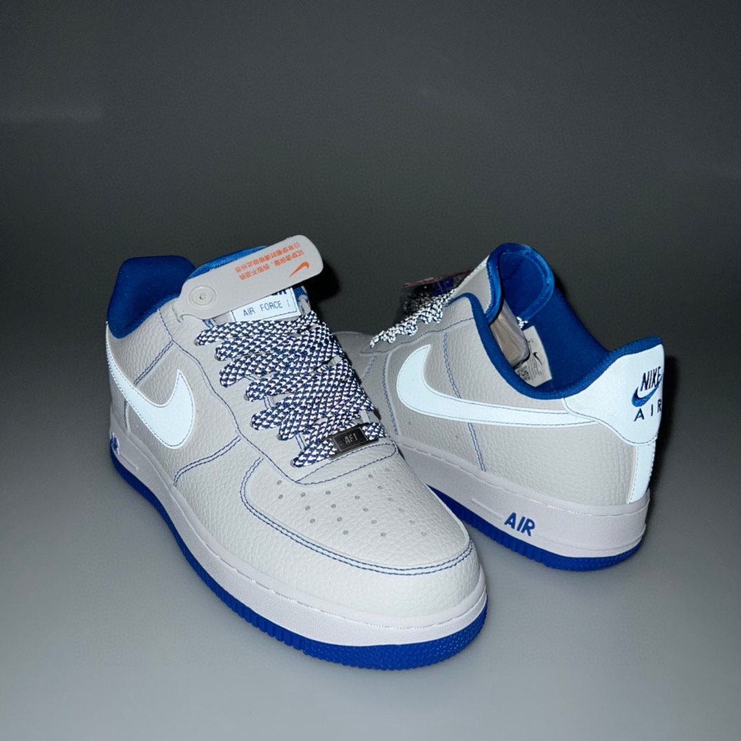Nike Air Force 1 “皮革白皇家藍3M天使反光”