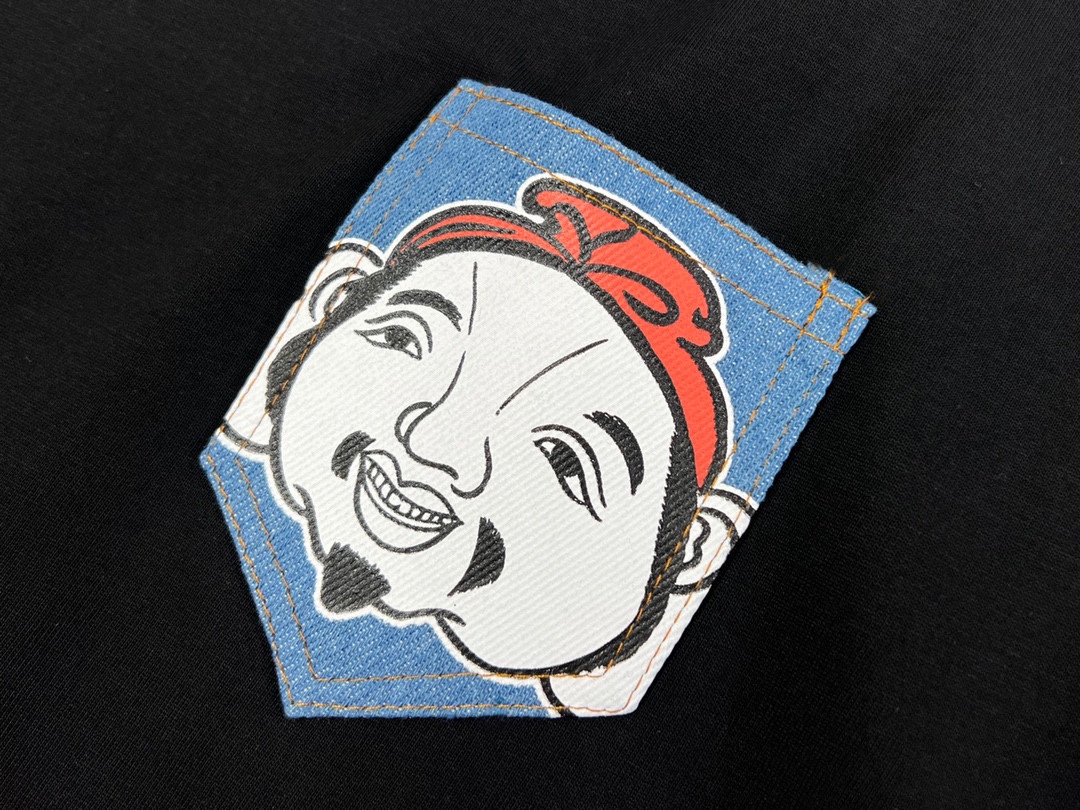 EVISU福神 海鷗佛頭牛仔口袋短袖T恤