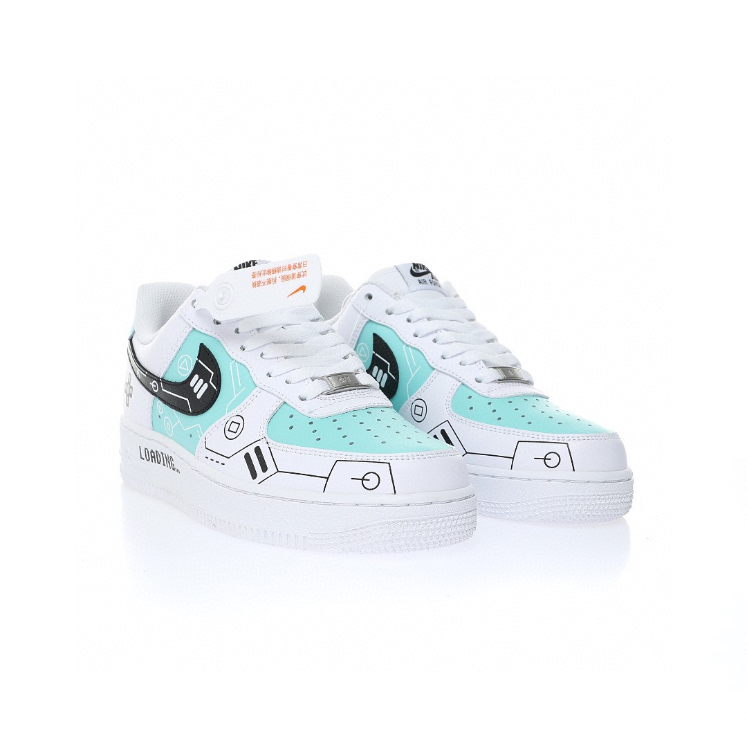 Nike Air Force 1 “皮革白黑薄荷遊戲印花”