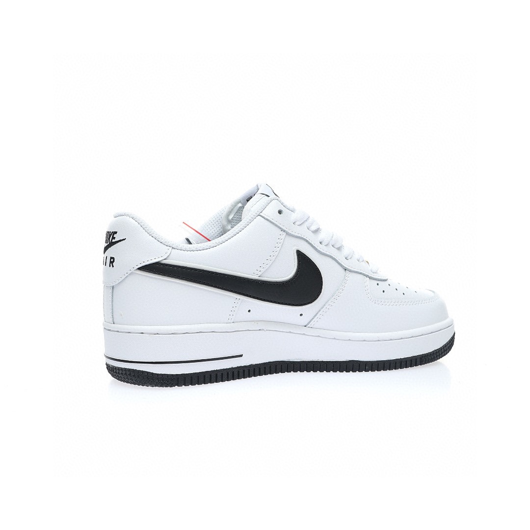 Nike Air Force 1 “皮革白黑刺繡小鉤子”
